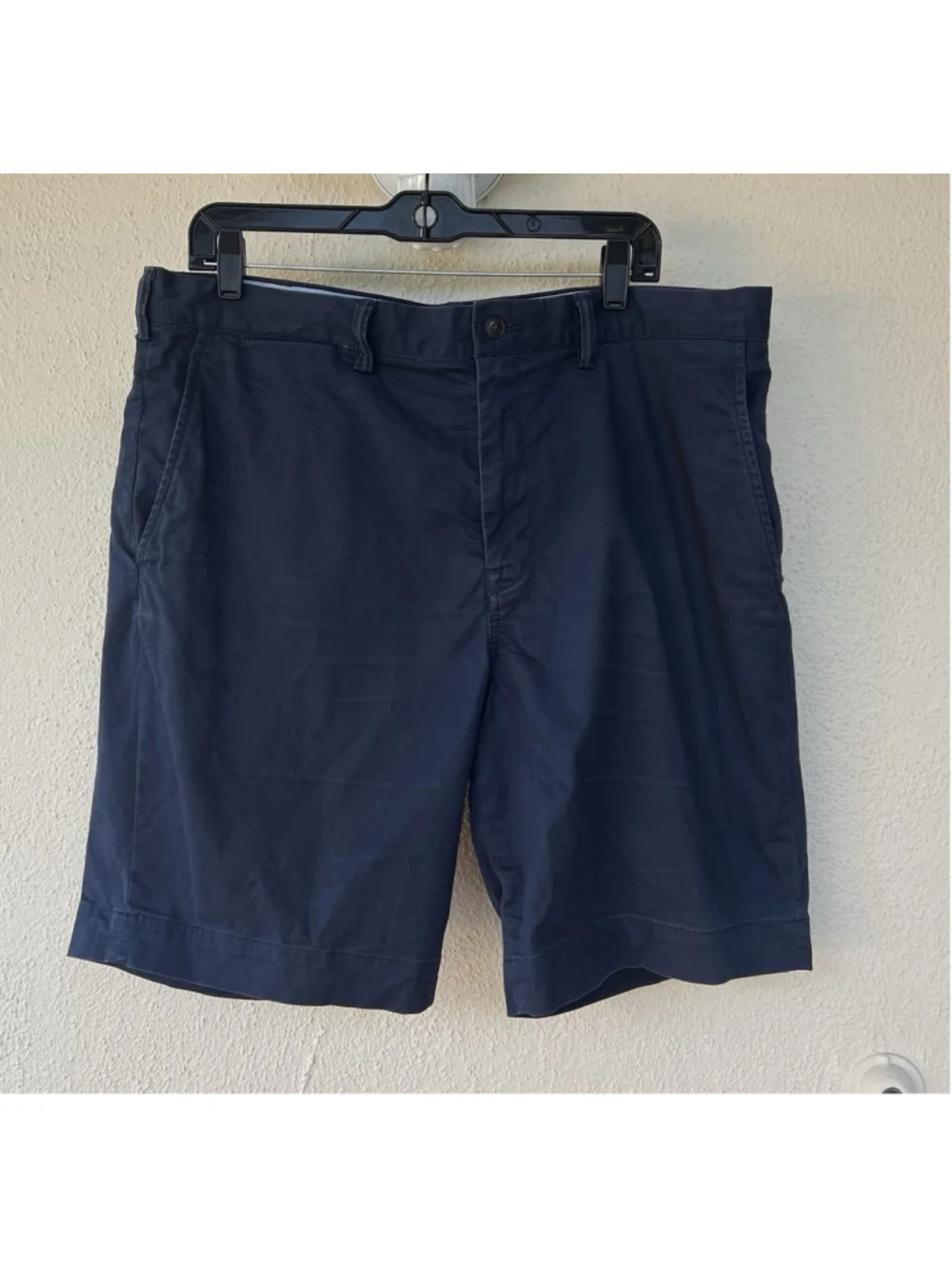 Polo Ralph Lauren Shorts Mens 36 Navy Stretch Classic Fit 9 Inch Chino Casual